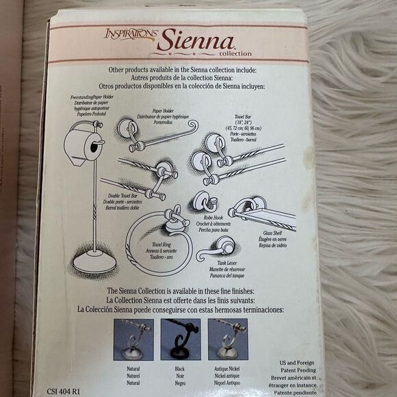 Sienna Collection by Inspirations Bathroom Hardware Accessories Set Black - Picture 8 of 15